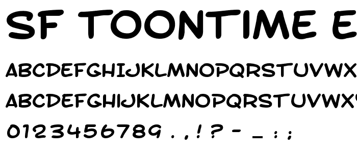 SF Toontime Extended Bold font